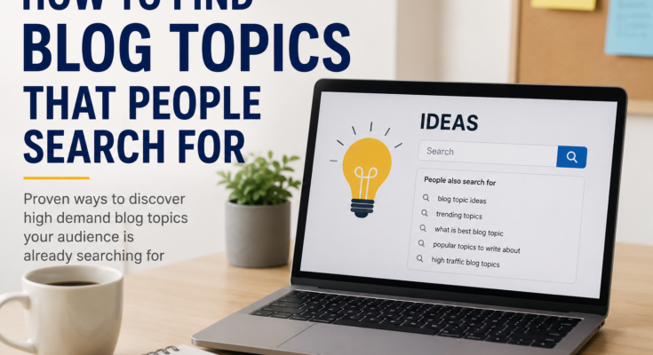 How to Find Blog Topics That People Search For